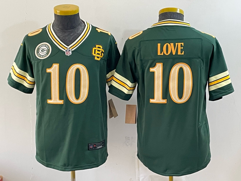 Youth Green Bay Packers #10 Love green Nike Game 2026 NFL Jersey 093003->youth nfl jersey->Youth Jersey